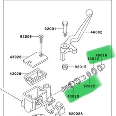 フロントマスターシリンダー O/HキットDトラッカー　純正部品の画像