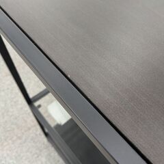 【シェルフ】シェルフユニット IKEA イケア ヴィットショー 飾り棚 コンソール ラック スチールラック 中段ガラス：ブラウン/ブラックの画像