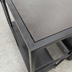 【シェルフ】シェルフユニット IKEA イケア ヴィットショー 飾り棚 コンソール ラック スチールラック 中段ガラス：ブラウン/ブラックの画像