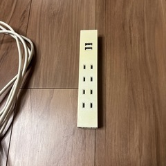 電源タップ 4口 2USBポート ホワイト　無印良品の画像