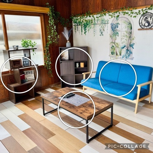 お得な家具家電まとめ売り！冷蔵庫 電子レンジ ソファー2つ ローテーブル カウンターテーブル チェアなど！