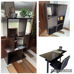 お得な家具家電まとめ売り！冷蔵庫 電子レンジ ソファー2つ ローテーブル カウンターテーブル チェアなど！の画像