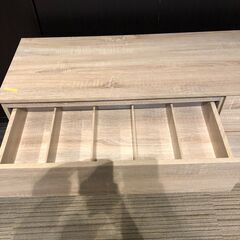【コンテナ保管】【展示品・未使用品】ローチェスト 木目調3段ローチェスト 幅120㎝ 🚚自社配送時💳代引き可🚚(現金、クレジット、スマホ決済対応)の画像
