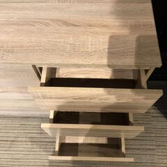 【コンテナ保管】【展示品・未使用品】ローチェスト 木目調3段ローチェスト 幅120㎝ 🚚自社配送時💳代引き可🚚(現金、クレジット、スマホ決済対応)の画像