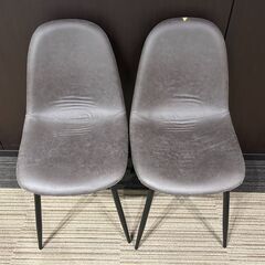 【在庫4点】【展示品・未使用品】チェア PUグレー 🚚自社配送時💳代引き可🚚(現金、クレジット、スマホ決済対応)の画像
