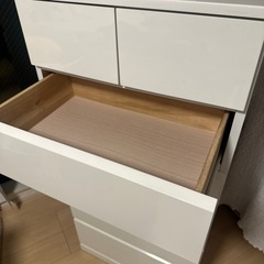 6段チェスト　白　ニトリ　【引取りのみ】の画像
