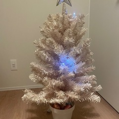 【Francfranc購入】ホワイト クリスマスツリー（90cm）の画像