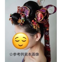 花嫁かんざしセットぷちレンタル￥3800 #154-28 尾長紫金蘭緞子 - 冠婚葬祭