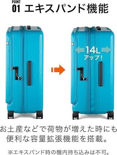 ACE キャリーケース ディフェレンス No.05724（ホワイト・XX-Large）未使用品