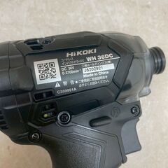 HiKOKI コードレスインパクトドライバ WH 36DC 36V 本体 (D6621awtxYM)の画像