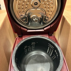 三菱電機 炭炊釜 IHジャー炊飯器 5.5合　レッド 中古の画像