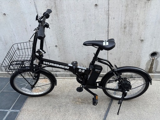 【美品】ほぼ新品　電動自転車　カゴ付　HUMMER ハマー　20インチ