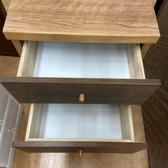 【来店いただける方限定】　ニトリ　チェストラック　ブラウン× ナチュラル　程度B  　【トレファク摂津店】の画像