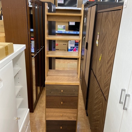 【来店いただける方限定】　ニトリ　チェストラック　ブラウン× ナチュラル　程度B  　【トレファク摂津店】