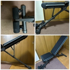 BARWING(バーウィング) 可変式 トレーニングベンチ 4WAY インクラインベンチ 折り畳み デクラインベンチ フラットベンチ 角度調節簡単 収納便利 アジャスタブル ベンチプレス 筋トレの画像