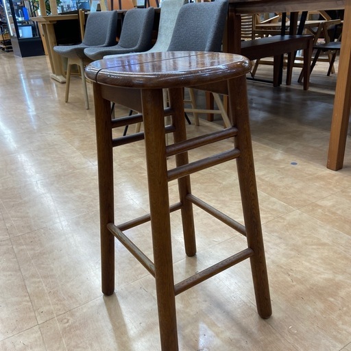 【来店いただける方限定】　karimoku   スツール　オールドブラウン　1人掛け　【トレファク摂津店】