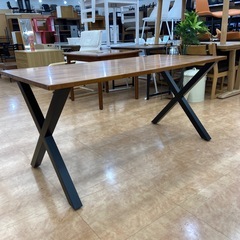 【来店いただける方限定】　KANADEMONO   デスク　ブラウン×ブラック　【トレファク摂津店】の画像