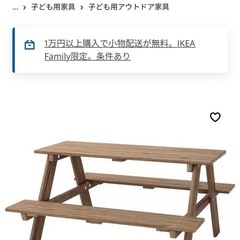 子供用ピクニックテーブル
の画像