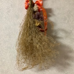 ハロウイン　ほうき　リース　ススキ　飾り　玄関飾り 季節飾りの画像