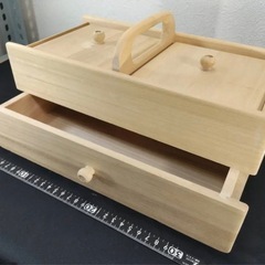 小物入れ　裁縫箱　木箱の画像