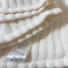 もこもこシングル毛布（アイボリー）の画像
