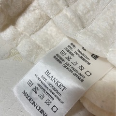 もこもこシングル毛布（アイボリー）の画像