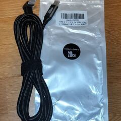 ★ TYPE C ケーブル 2m USB3.2 Gen2 10Gbps L型アングル 高速データ転送 100W PD3.0 4K映像出力ビデオ伝送 タイプC USBC USB C to USB C 高耐久ナイロン編みの画像