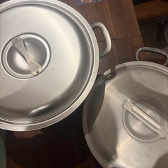 大鍋2個セットEBM アルミ プロシェフ 外輪鍋 42cmの画像