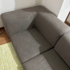 ロータイプコーナーソファ3点セット　ブラウンの画像