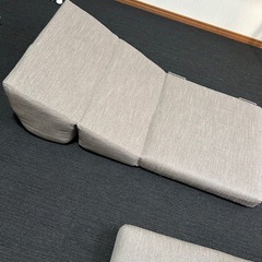 ロータイプコーナーソファ3点セット　ブラウンの画像