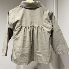 コート ベビー 90 アウター 女の子 レース チェック ジャケット ボタンの画像