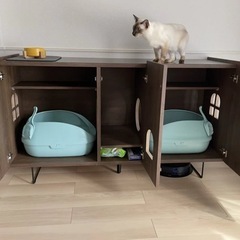 猫 トイレ キャビネットの画像