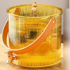 【新品】ドリンクサーバー ピッチャー 蛇口付き ディスペンサー 大容量 耐熱65℃ ハンドル付き 貯蔵タンク 目詰まり防止（サイズ：3.5L）の画像