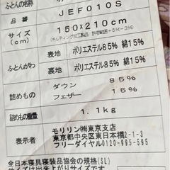 ホワイトダックダウン　羽毛掛け布団　日本製　ペイズリー柄 ピンク系 シングル の画像