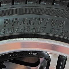 深リムアルミホイール 7JJ×17インチ PCD100 4穴　タイヤはおまけの画像