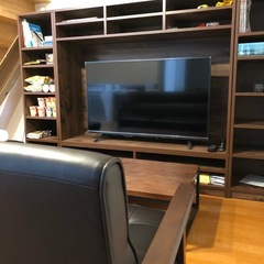 木製壁面収納テレビ台の画像