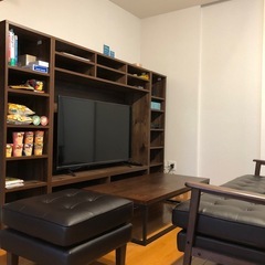 木製壁面収納テレビ台の画像