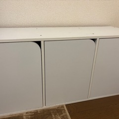 ニトリ扉付きカラーボックス　3扉　無料の画像