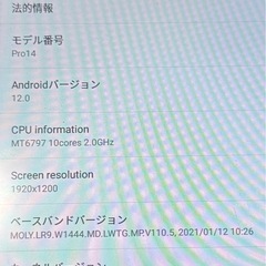 タブレット　　１０インチ　　PRO１４　　megapixels camera  Android12１２の画像