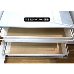 無印良品 スチールユニットシェルフ・ワードローブセット・引出し付き　の画像
