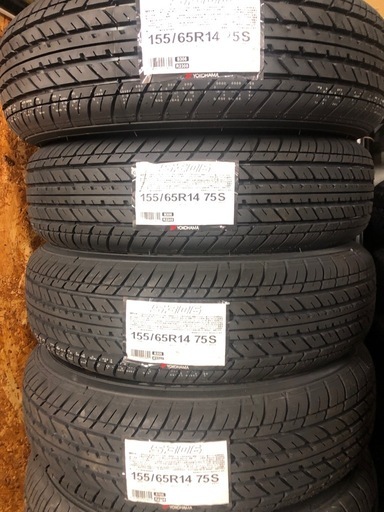 ヨコハマタイヤ 軽自動車 155/65R14 4本セット(交換工賃、バランス、廃タイヤ処分)込
