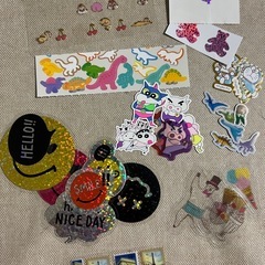 【150枚以上】シール　まとめ売り　お裾分け　花柄　トレーシング　マスキングの画像