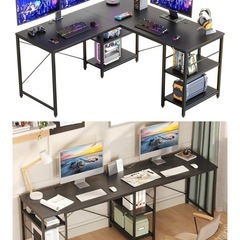 美品⭐︎大型PCデスク・モニターアーム補強板付きの画像