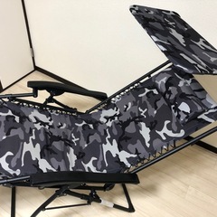 迷彩リクライニングチェアーの画像