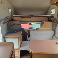 車検長い 9年7月  キャンピングカー バンテックATOM タウンエース キャブコン 4WD FFヒーター 家庭用エアコン サイドオーニング NOX適合 全国登録OK ガソリン車 車中泊の画像