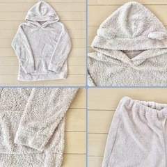 GU マシュマロフィールラウンジセット クマミミ ピンク Lの画像
