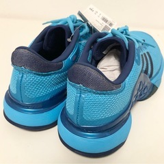 M【未使用品】タグ付き adidas アディダス テニスシューズ バリケード 24cm ブルー レディース スニーカー 靴の画像