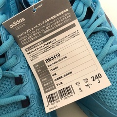 M【未使用品】タグ付き adidas アディダス テニスシューズ バリケード 24cm ブルー レディース スニーカー 靴の画像