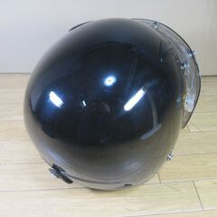 使用僅少美品　KCI バイク乗車用スモールジェットヘルメット　黒　フリーサイズ57-60㎝の画像