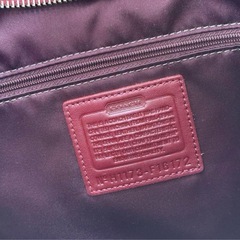 COACH ワインレッド 2way ショルダーバッグの画像